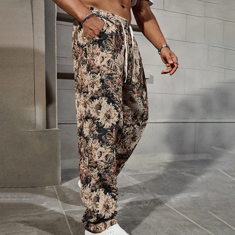 LIBIELIY TRAF Men's Retro Floral Cuffed Trousers With Drawstring Design, Multiple Colors Available, Creating A Street - Fashion
LIBIELIY TRAF Men's Retro Floral Cuffed Trousers With Drawstring Design, Multiple Colors Available, Creating A Street - Fashion