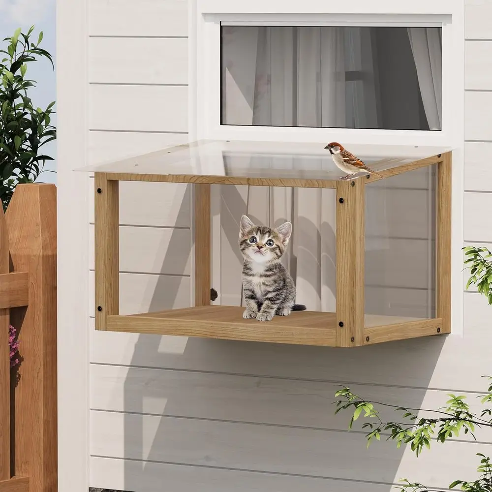 Indoor Cat Enclosure for Single-Hung Windows, 24-35, Wooden, Natural Color
Indoor Cat Enclosure for Single-Hung Windows, 24-35, Wooden, Natural Color