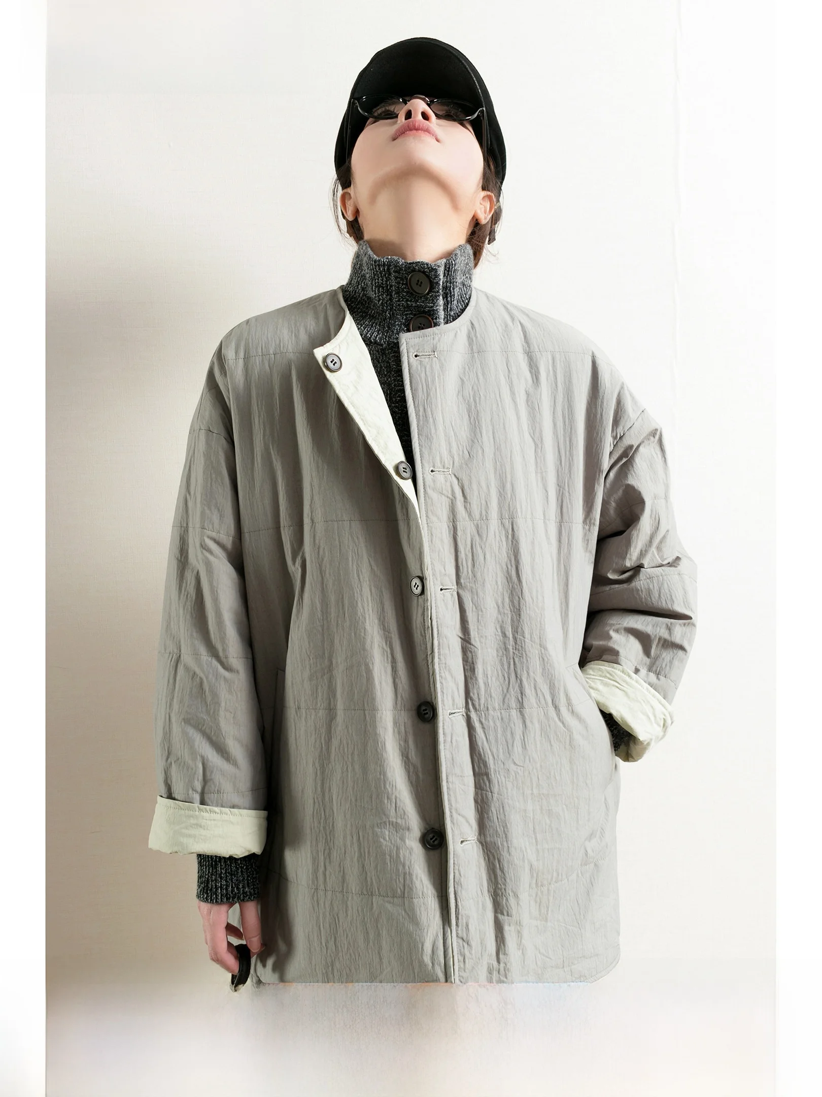 Женское хлопковое пальто Cleanfit Artistic Sle средней длины, двустороннее, плиссированное, с круглым вырезом, из тонкого хлопка
Женское хлопковое пальто Cleanfit Artistic Sle средней длины, двустороннее, плиссированное, с круглым вырезом, из тонкого хлопка