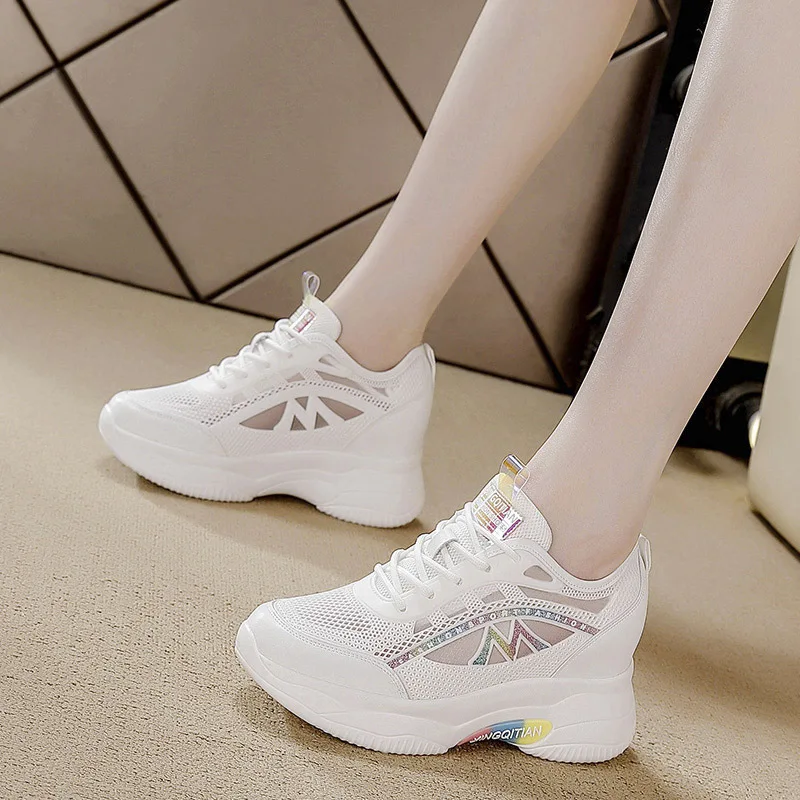 Mesh Platform Wedge Sneakers For Women With Colorful Glitter Lace Up Design Round Toe Non Slip Thick Sole Breathable Casual Summ
Mesh Platform Wedge Sneakers For Women With Colorful Glitter Lace Up Design Round Toe Non Slip Thick Sole Breathable Casual Summ