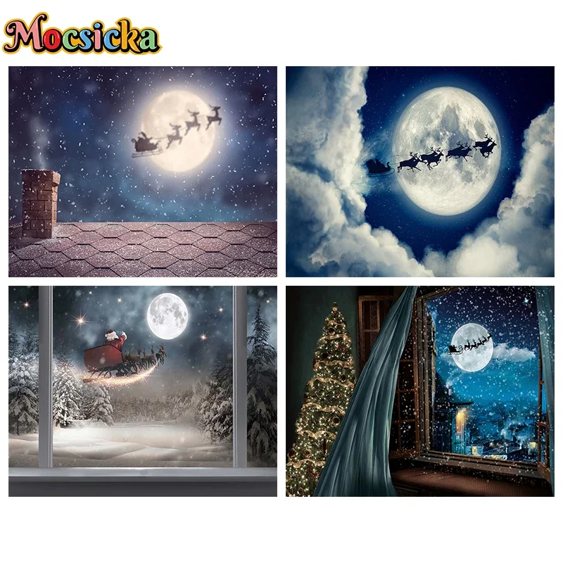 Mocsicka Winter Christmas Window Decoration Photography Background White Clouds Night Sky Moon Snowscape Photos Backdrop Props
Mocsicka Winter Christmas Window Decoration Photography Background White Clouds Night Sky Moon Snowscape Photos Backdrop Props