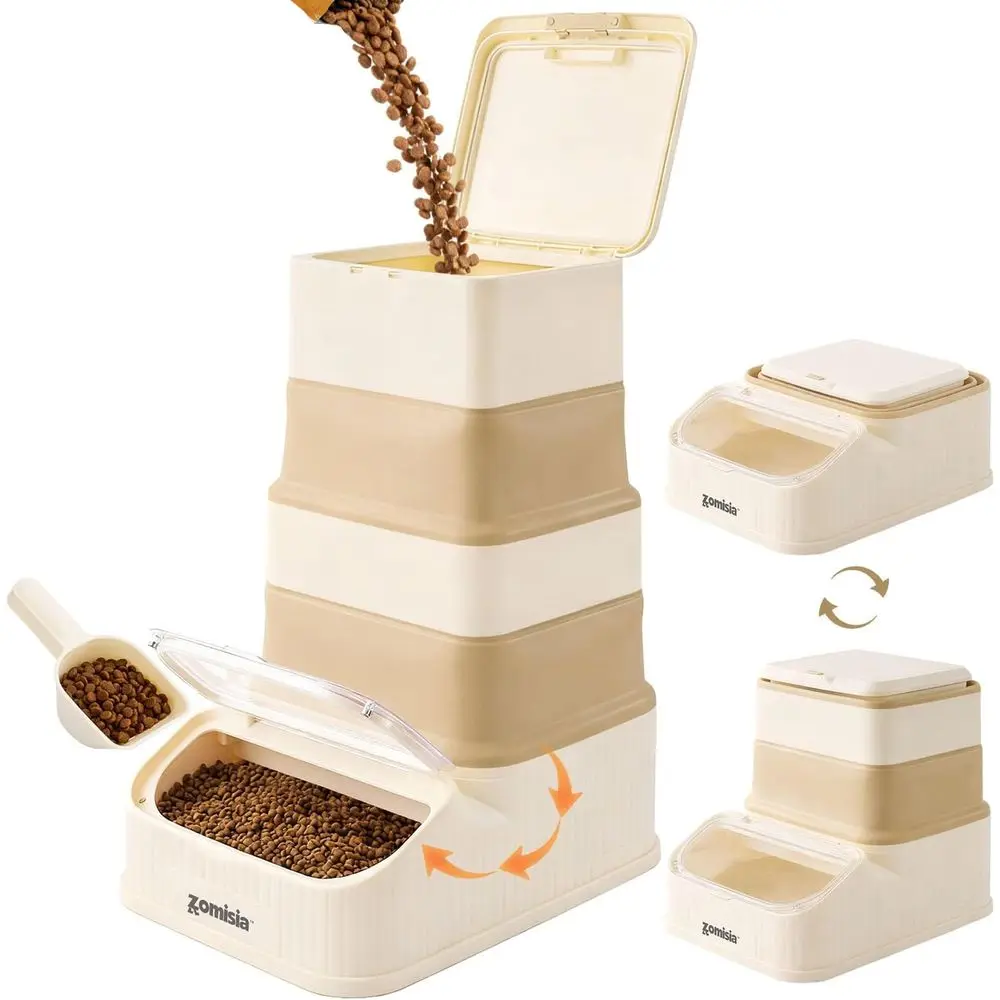 Складной контейнер для корма для собак - система выдачи «первый пришел, первый ушел» с прозрачной крышкой и совком
Складной контейнер для корма для собак - система выдачи «первый пришел, первый ушел» с прозрачной крышкой и совком