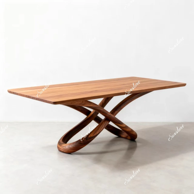 Light luxury household table Small apartment long table Solid wood dining table
Light luxury household table Small apartment long table Solid wood dining table