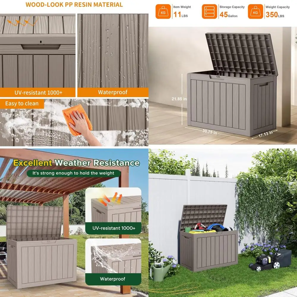 Ящик для хранения на открытом воздухе объемом 45 галлонов, для садовой мебели, подушек для патио, садовых инструментов, принадлежностей для бассейна, грузоподъемность 480 фунтов
Ящик для хранения на открытом воздухе объемом 45 галлонов, для садовой мебели, подушек для патио, садовых инструментов, принадлежностей для бассейна, грузоподъемность 480 фунтов