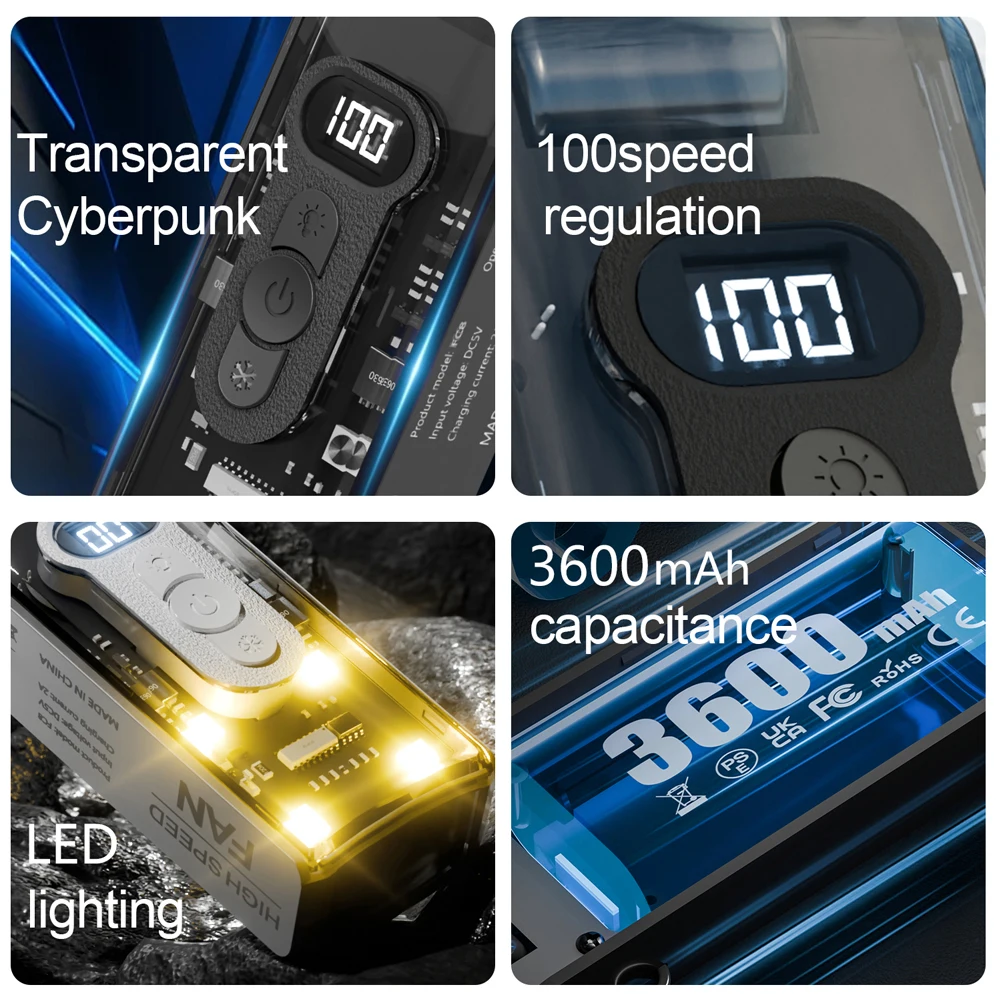 Портативный ручной вентилятор со светодиодной подсветкой, 100 скоростей, складной персональный охлаждающий вентилятор, 3600 мАч, электрический мини-турбовентилятор для кемпинга, пешего туризма
Портативный ручной вентилятор со светодиодной подсветкой, 100 скоростей, складной персональный охлаждающий вентилятор, 3600 мАч, электрический мини-турбовентилятор для кемпинга, пешего туризма