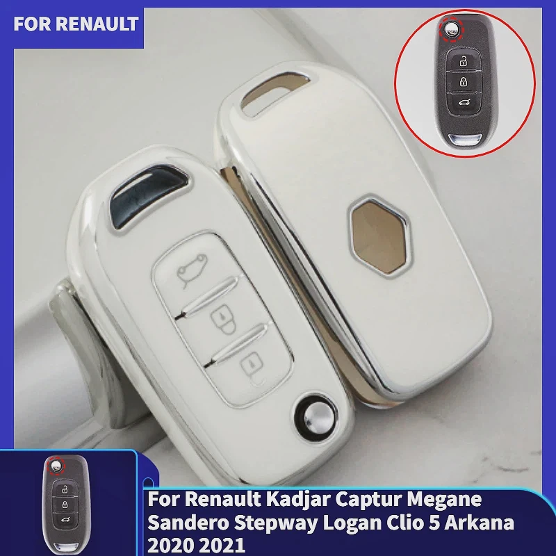 For Renault Kadjar Captur Megane Sandero Stepway Logan Clio 5 Arkana 2020 2021 TPU Car Flip Key Case Cover Key Protector
For Renault Kadjar Captur Megane Sandero Stepway Logan Clio 5 Arkana 2020 2021 TPU Car Flip Key Case Cover Key Protector