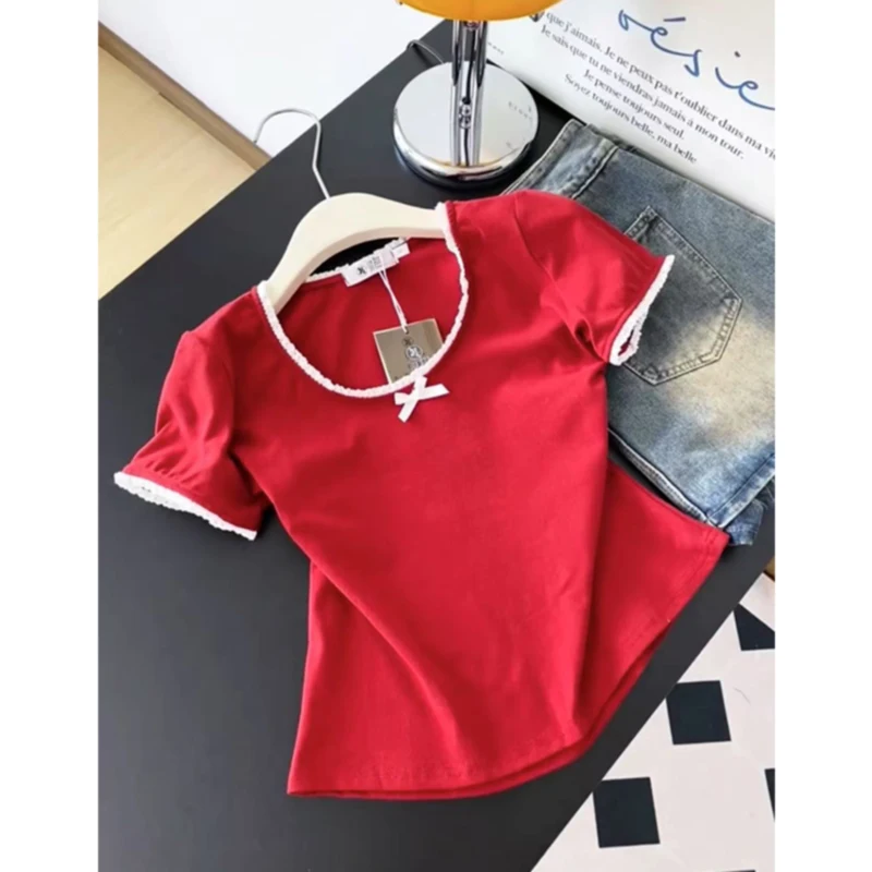 Новинка 2025, круглая футболка Ne ort Sve, женский модный топ для похудения, модный цвет стандартной посадки для поездок на работу и ветер
Новинка 2025, круглая футболка Ne ort Sve, женский модный топ для похудения, модный цвет стандартной посадки для поездок на работу и ветер