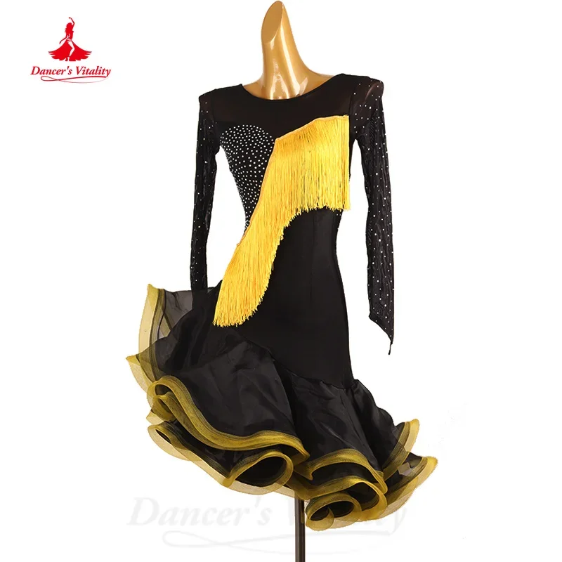 Latin Dance Clothing Customized Long Sleeved AB Stones Sexy Hip Wrap Skirt Adult and Children's Tango Rumba Performance Costumes
Latin Dance Clothing Customized Long Sleeved AB Stones Sexy Hip Wrap Skirt Adult and Children's Tango Rumba Performance Costumes