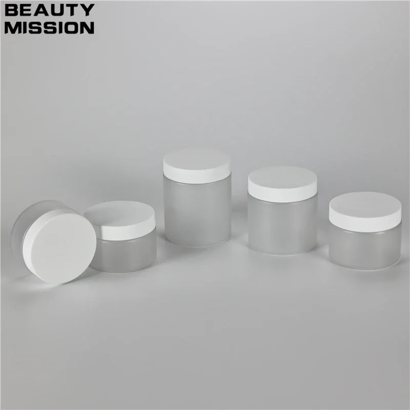 100g-250g x 20 Empty Cosmetic Frosted Translucent Plastic Jars With Frosted White Screw Lid Cosmetics Skin Care Containers Pots
100g-250g x 20 Empty Cosmetic Frosted Translucent Plastic Jars With Frosted White Screw Lid Cosmetics Skin Care Containers Pots