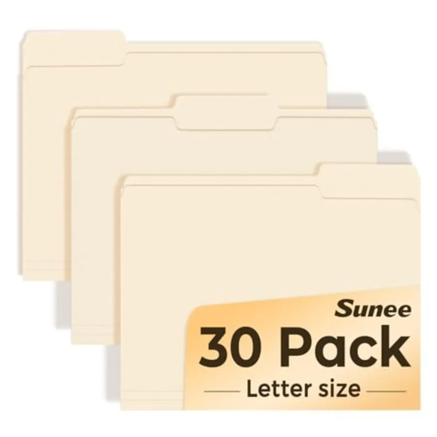 File Folders, 30 Pack Folders 8.5 x 11, 1/3 Cut Tab for Easy Labeling and Organization, Durable Standard Paper for Home, Office
File Folders, 30 Pack Folders 8.5 x 11, 1/3 Cut Tab for Easy Labeling and Organization, Durable Standard Paper for Home, Office