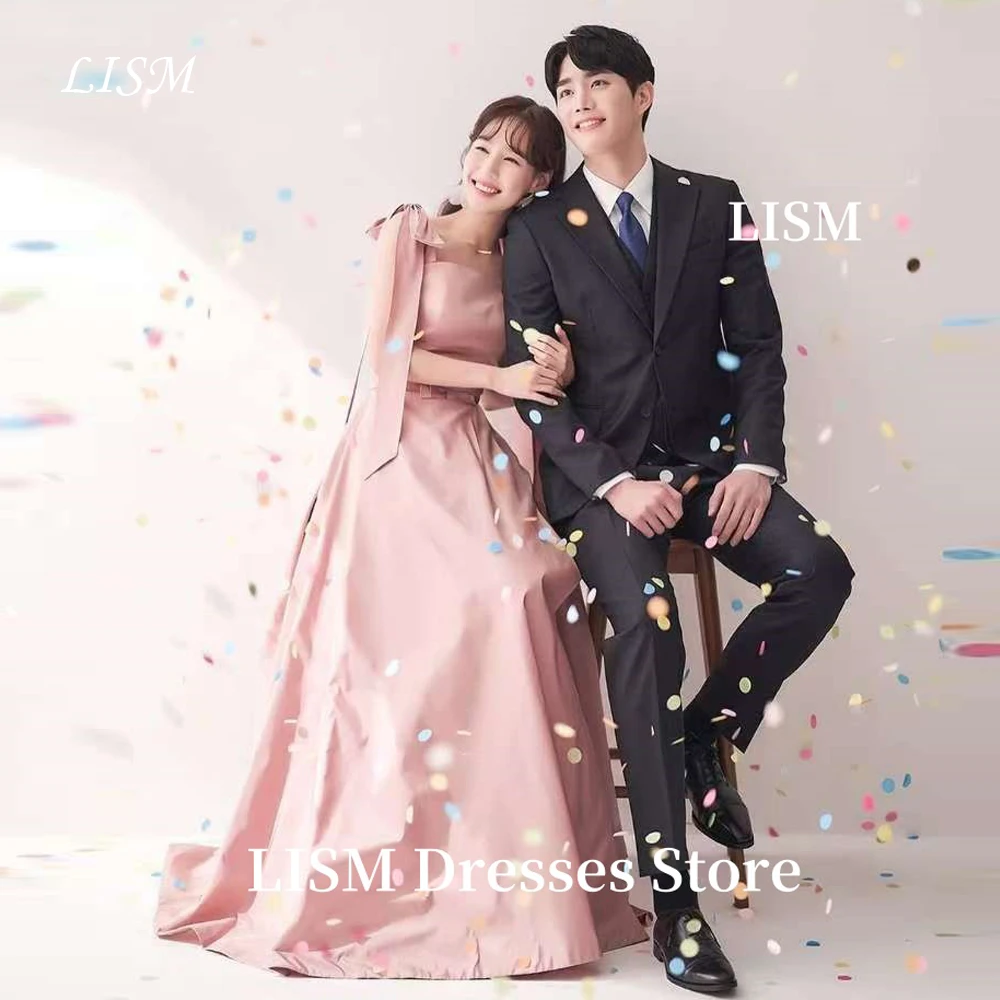 LISM Pink Elegant A-Line Korea Evening Dresses Soft Satin Bow Strapless Long Simple Prom Dresses 웨딩드레스 Customized Corsets
LISM Pink Elegant A-Line Korea Evening Dresses Soft Satin Bow Strapless Long Simple Prom Dresses 웨딩드레스 Customized Corsets