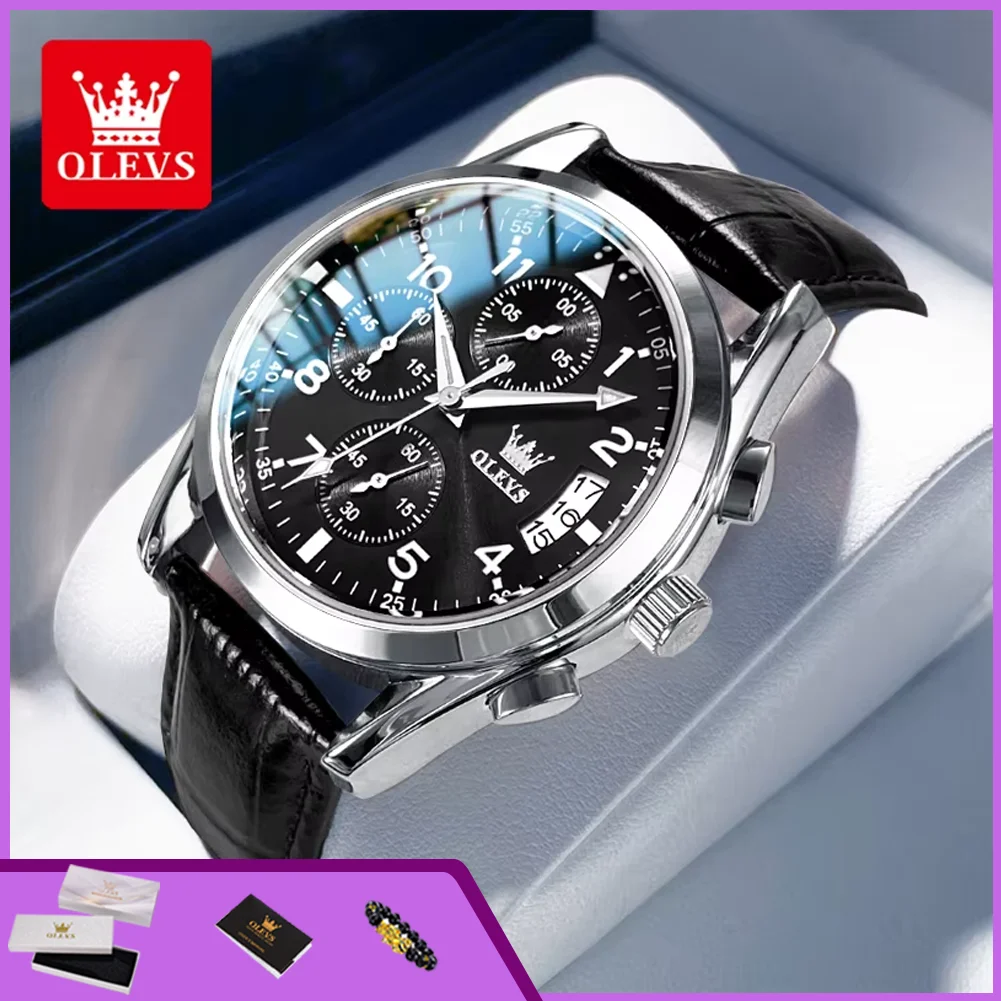 OLEVS 2878 Original Man Watch Fashion Classic Leather Strap Quartz Men's Watch Pilot Chronograph Auto Date Waterproof Wristwatch
OLEVS 2878 Original Man Watch Fashion Classic Leather Strap Quartz Men's Watch Pilot Chronograph Auto Date Waterproof Wristwatch
