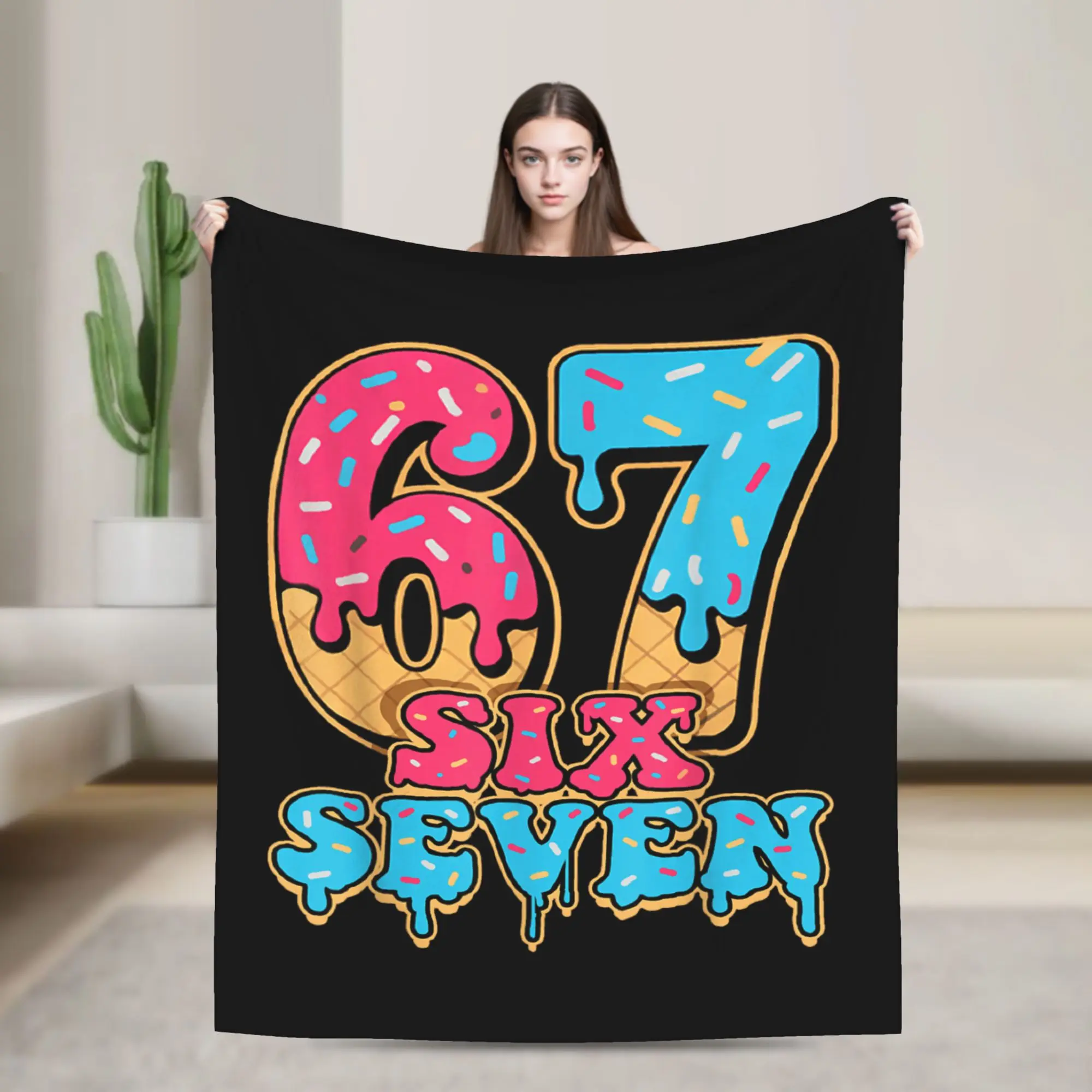 Six Seven Ice Cream Drip Meme 67 Blanket Quality Warm Bedding Throws Winter Child Couch Chair Sofa Bed Novelty Bedspread
Six Seven Ice Cream Drip Meme 67 Blanket Quality Warm Bedding Throws Winter Child Couch Chair Sofa Bed Novelty Bedspread