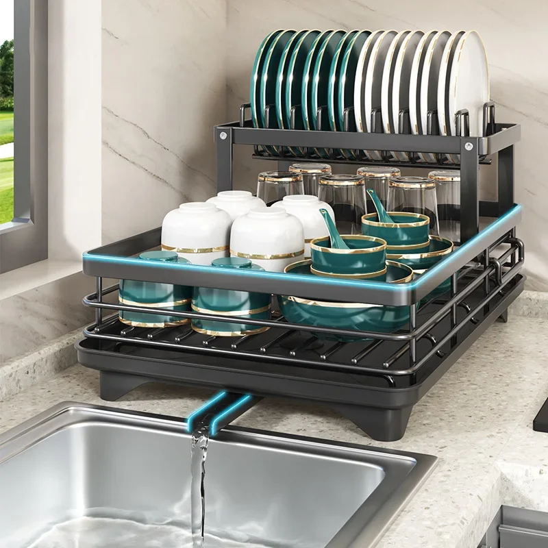 Dish Drying Rack 1/2 Tiers Kitchen Utensils Storage Rack Bowls Knife Fork Pot Lid Holder Dinnerware Drainboard Organizer Kitchen
Dish Drying Rack 1/2 Tiers Kitchen Utensils Storage Rack Bowls Knife Fork Pot Lid Holder Dinnerware Drainboard Organizer Kitchen