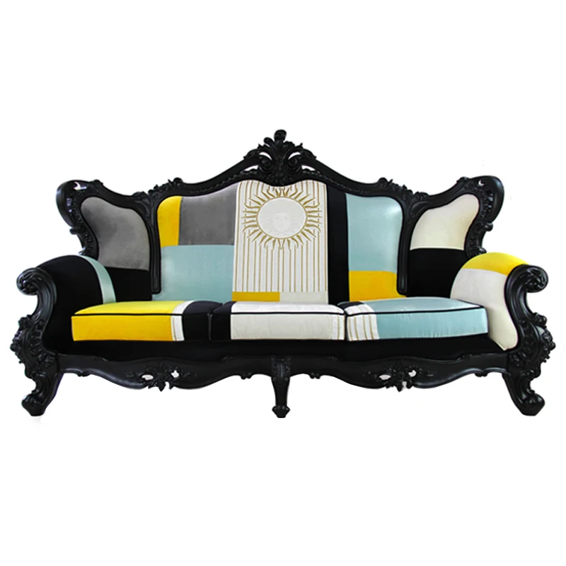European solid wood carving contrasting color living room fabric villa neoclassical multi-person sofa
European solid wood carving contrasting color living room fabric villa neoclassical multi-person sofa