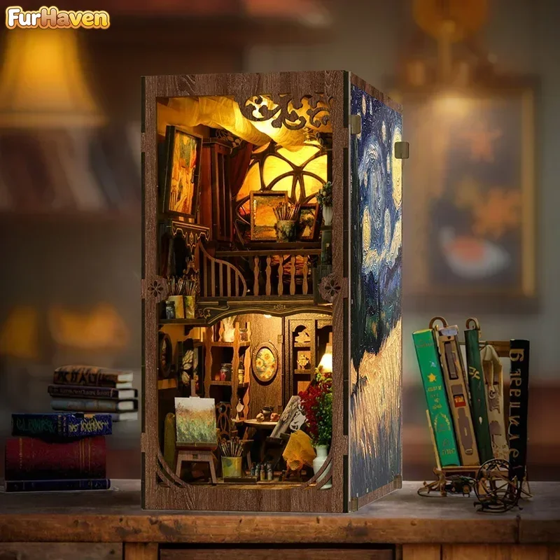A world within the Frame Miniature Model Kits DIY Wooden Book Nook Shelf Insert Kit Bookshelf with Light Bookend Friends Gifts
A world within the Frame Miniature Model Kits DIY Wooden Book Nook Shelf Insert Kit Bookshelf with Light Bookend Friends Gifts