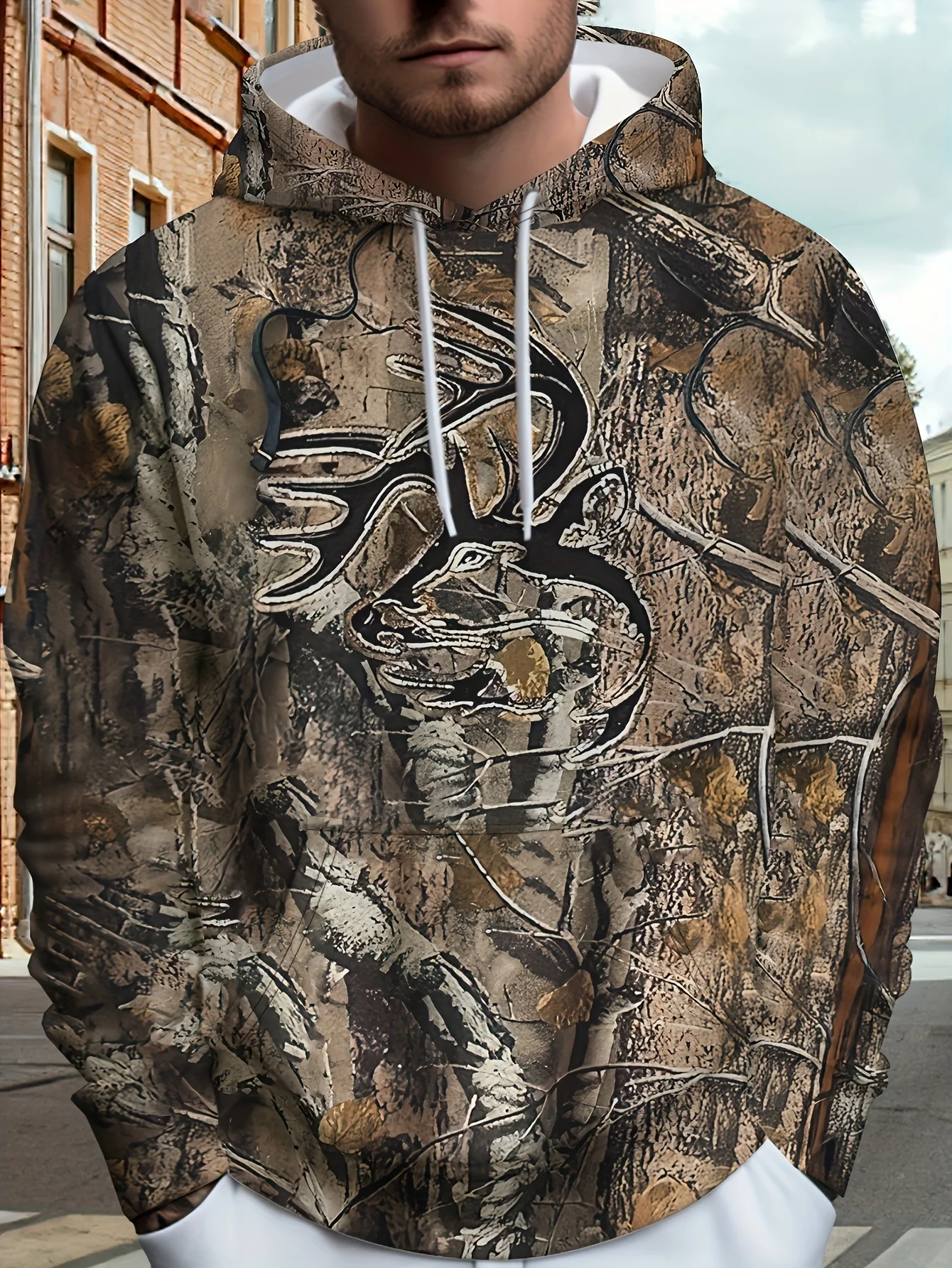 Мужская камуфляжная толстовка с капюшоном и реалистичным пуловером с принтом оленьей коры, зимняя теплая одежда для охоты, уличная повседневная одежда
Мужская камуфляжная толстовка с капюшоном и реалистичным пуловером с принтом оленьей коры, зимняя теплая одежда для охоты, уличная повседневная одежда