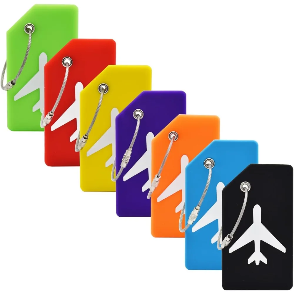 US Shipping 7 Pack Multicolor Silicone Luggage Tags with Name ID Card TSA Approved Privacy Protection Travel Suitcase
US Shipping 7 Pack Multicolor Silicone Luggage Tags with Name ID Card TSA Approved Privacy Protection Travel Suitcase