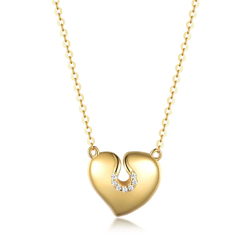 ZFSILVER Fashion Trendy s925 Silver Luxury Moissanite Design Gold Heart Necklace For Women Accessories Party Jewelry Gift MP0017
ZFSILVER Fashion Trendy s925 Silver Luxury Moissanite Design Gold Heart Necklace For Women Accessories Party Jewelry Gift MP0017