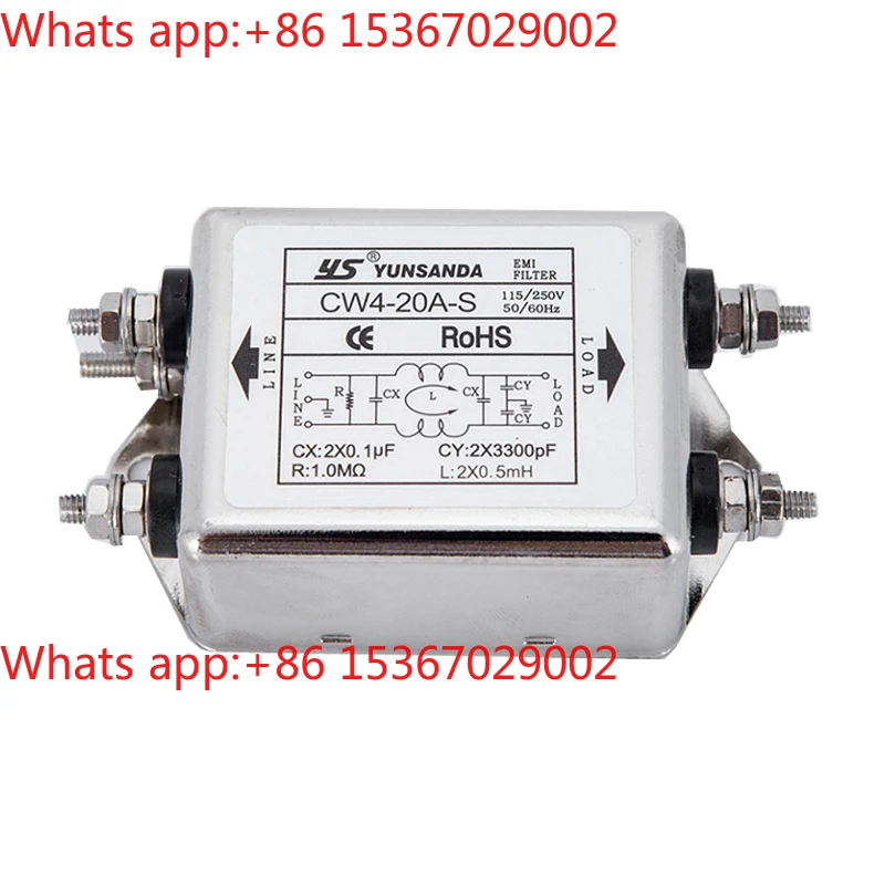 10pcs Technology single-phase 220V power supply filter CW4L2-T bolt interface anti-interference equipment
10pcs Technology single-phase 220V power supply filter CW4L2-T bolt interface anti-interference equipment