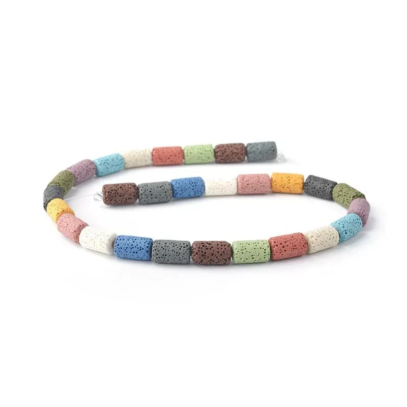 Multi-color Natural Semi-precious Stone Cylindrical Bead 6x10/9x14mm Dyed Volcanic Rock Straight-hole Handmade Jewelry Accessory 
Multi-color Natural Semi-precious Stone Cylindrical Bead 6x10/9x14mm Dyed Volcanic Rock Straight-hole Handmade Jewelry Accessory