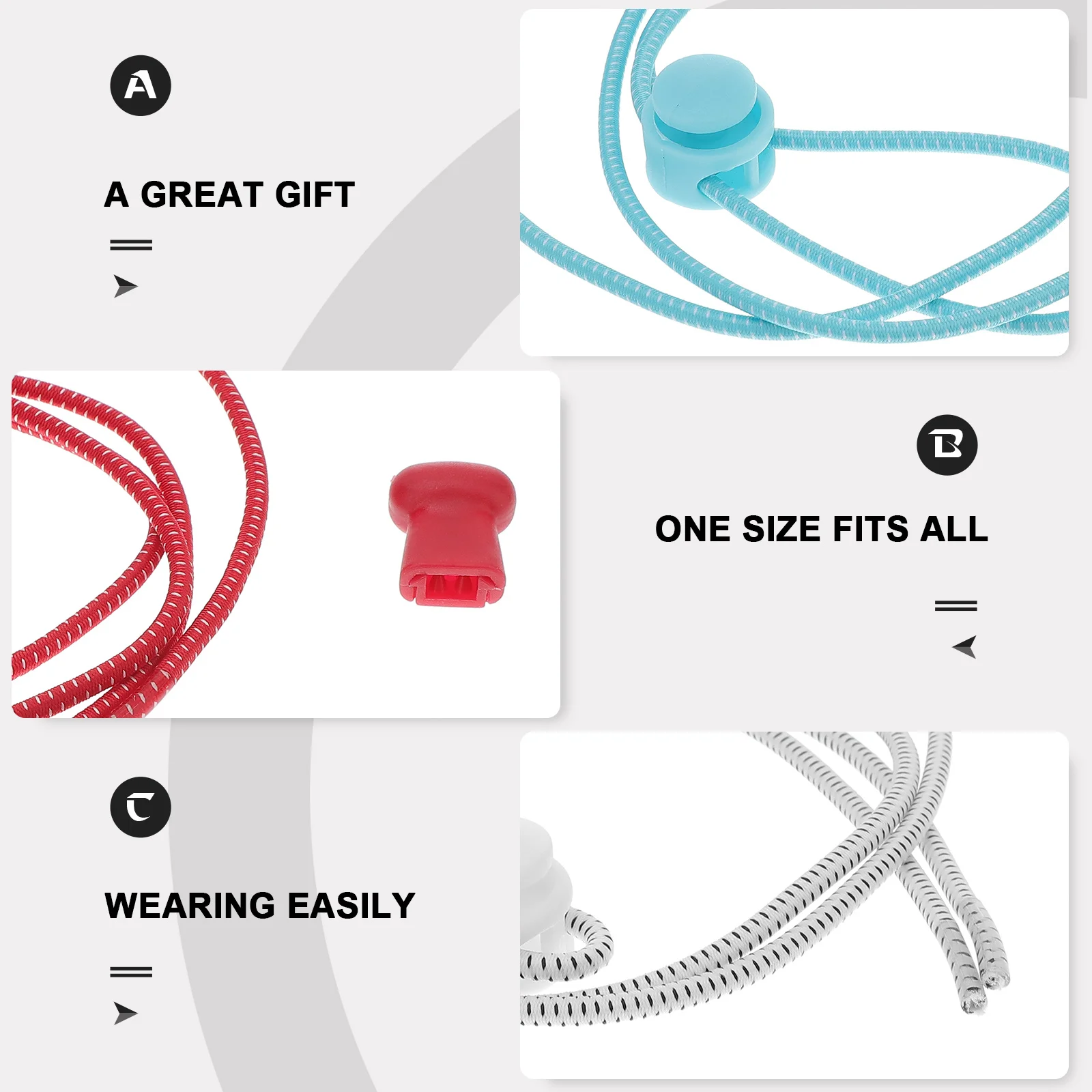 6Pairs Sneaker Shoelaces Elastic Lazy Shoelaces Strainer for Running Jogging Shoes Stretching Shoes Accessories
6Pairs Sneaker Shoelaces Elastic Lazy Shoelaces Strainer for Running Jogging Shoes Stretching Shoes Accessories