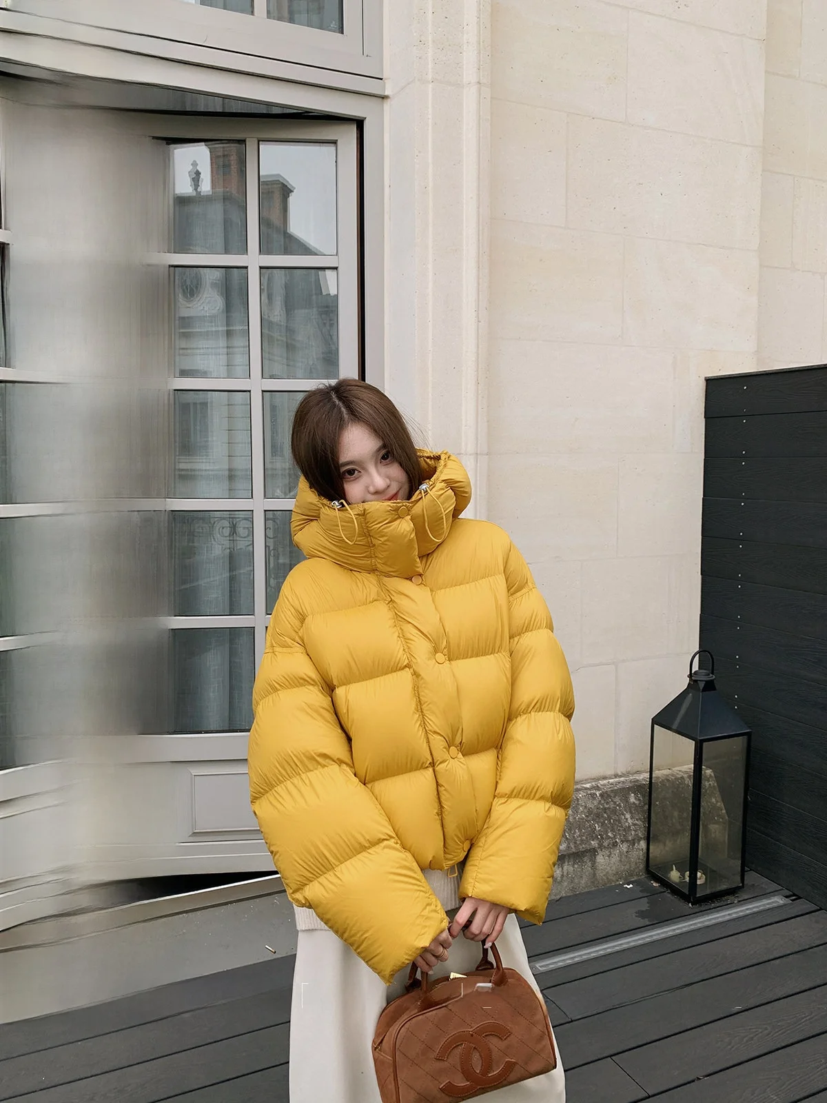 Yellow Cloud Puff Hooded Short down Jacket Women's Fleece Warmth Casual Loose Fit White Duck Feather Yang Brand
Yellow Cloud Puff Hooded Short down Jacket Women's Fleece Warmth Casual Loose Fit White Duck Feather Yang Brand