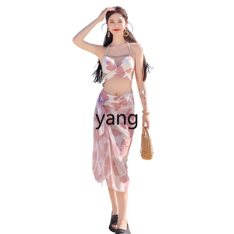 LMM swimsuit women's conservative slightly fat girl seaside vacation split three-piece set
LMM swimsuit women's conservative slightly fat girl seaside vacation split three-piece set