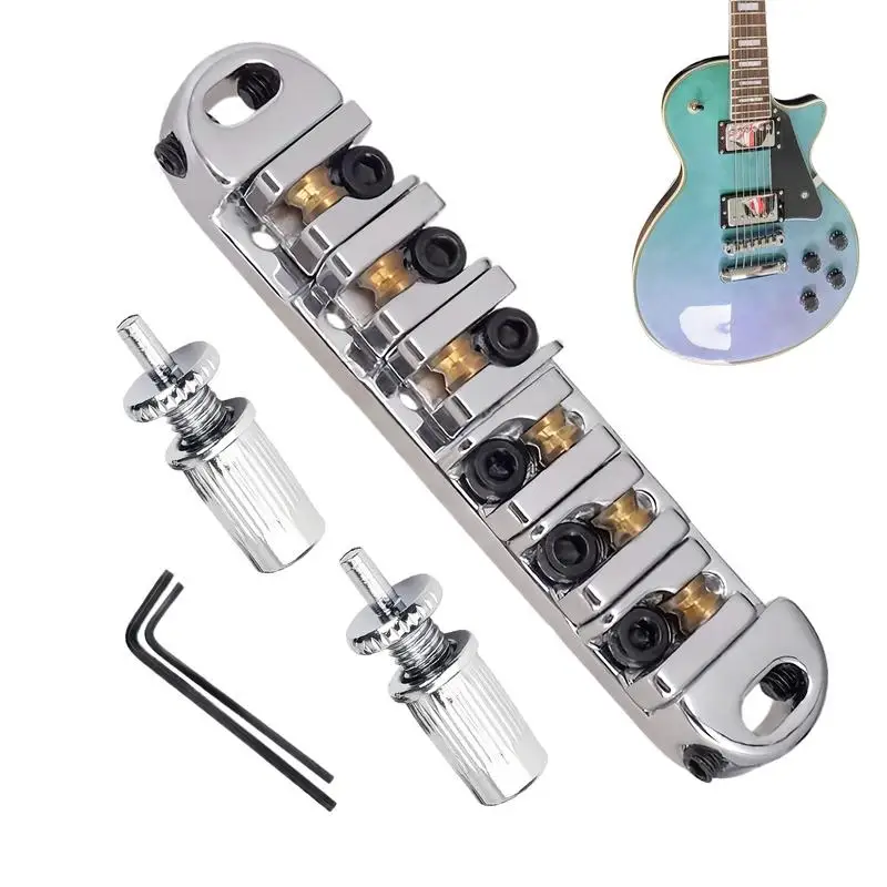 Guitar Roller Bridge Adjustable Tune Bridge For Stringed Instruments Electric Guitar Supplies For Beginners Women Men Musicians
Guitar Roller Bridge Adjustable Tune Bridge For Stringed Instruments Electric Guitar Supplies For Beginners Women Men Musicians