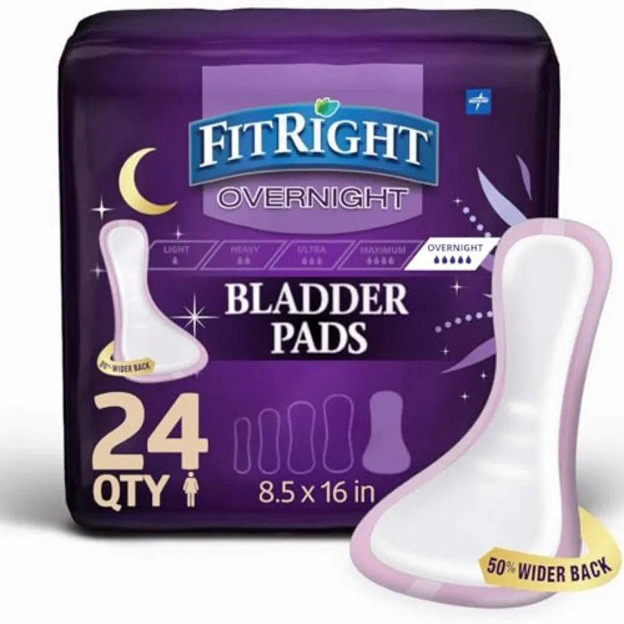 FitRig Overnig Bladder Control Pa, Maximum orncy, Nigtime Incontinence Protection, 8.5 x 6, 24 Count per Bag Bag
FitRig Overnig Bladder Control Pa, Maximum orncy, Nigtime Incontinence Protection, 8.5 x 6, 24 Count per Bag Bag