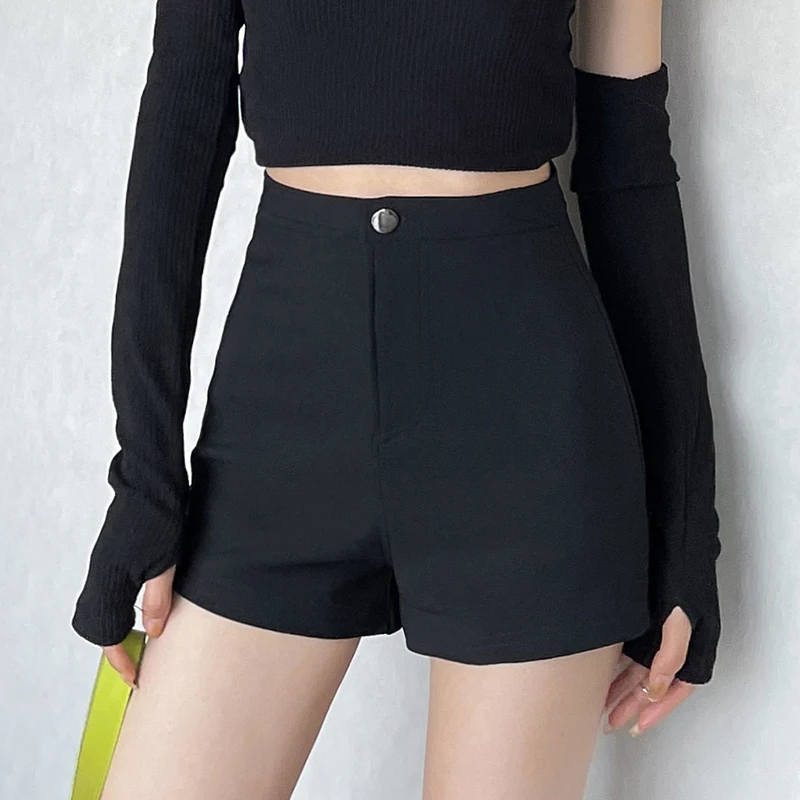 Black High-waisted Stretch Shorts for Women Autumn and Winter Sexy A-line Shorts Korean Fashion Female Clothing Plus Size
Black High-waisted Stretch Shorts for Women Autumn and Winter Sexy A-line Shorts Korean Fashion Female Clothing Plus Size