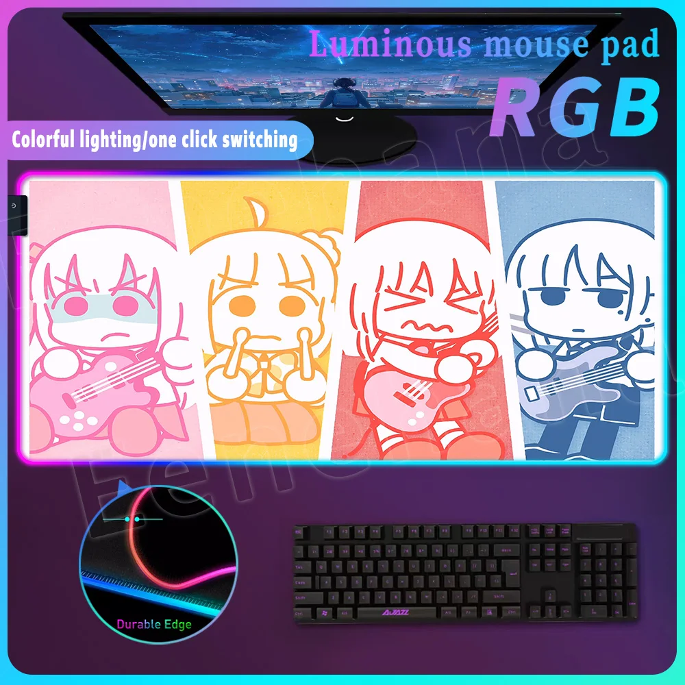 RGB Cute Sexy Girl Bocchi The Rock Large Gaming Mouse Pad XXL Rubber Anti-Slip Thickened Desktop Pad Computer Keyboard Mouse Pad
RGB Cute Sexy Girl Bocchi The Rock Large Gaming Mouse Pad XXL Rubber Anti-Slip Thickened Desktop Pad Computer Keyboard Mouse Pad