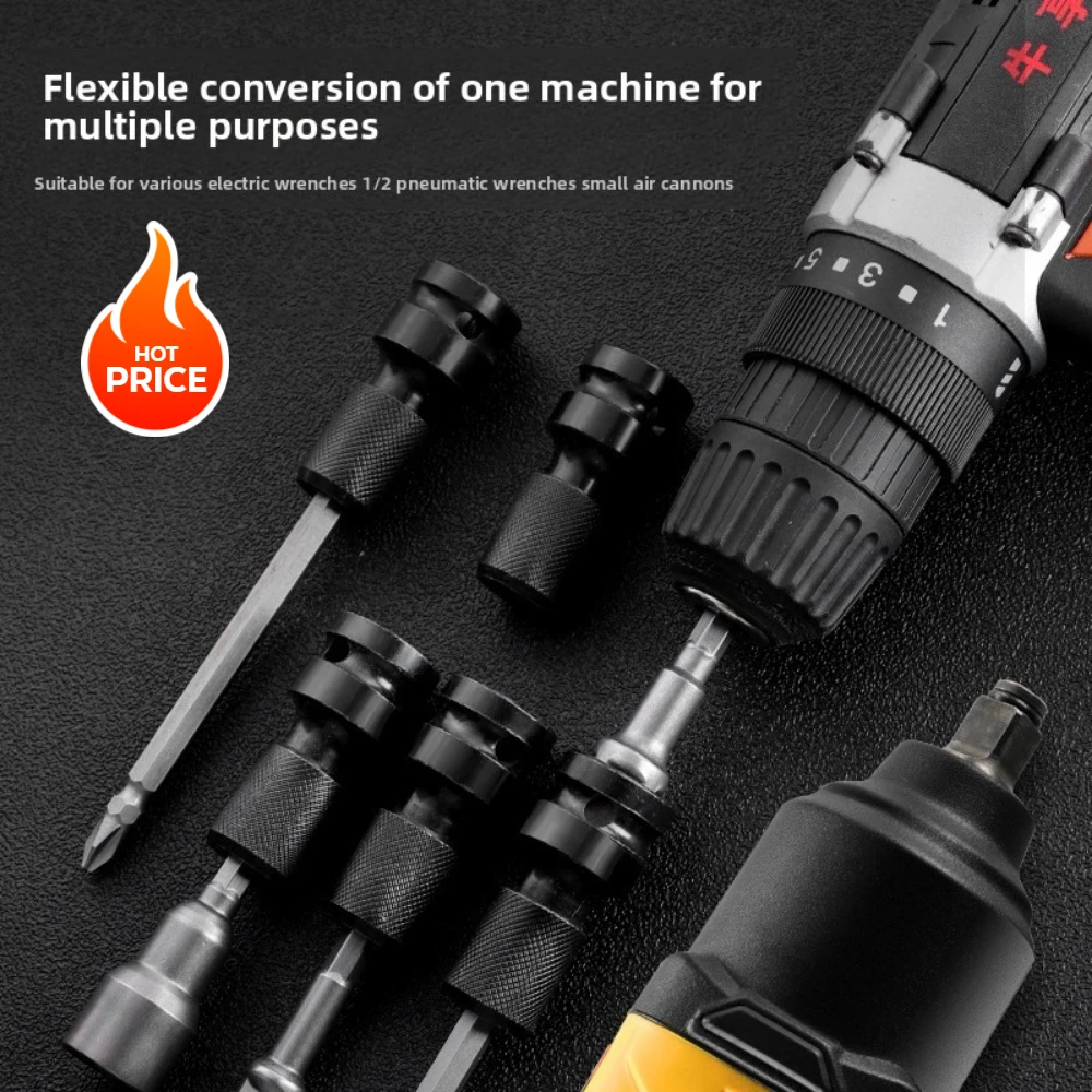 Automotive Mechanical Tools Quick Release 1/2-inch Square Drive to 1/4-inch Hex Female Sleeve Adapter Conversion Collet Adapter
Automotive Mechanical Tools Quick Release 1/2-inch Square Drive to 1/4-inch Hex Female Sleeve Adapter Conversion Collet Adapter