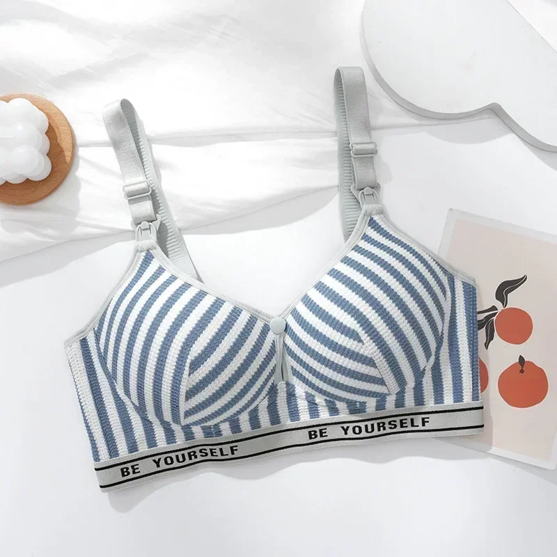 New Lightweight Breathable Maternity Breastfeeding Bra Made of Pure Cotton Gathered Anti Sagging Letter Stripe Women's Underwear
New Lightweight Breathable Maternity Breastfeeding Bra Made of Pure Cotton Gathered Anti Sagging Letter Stripe Women's Underwear