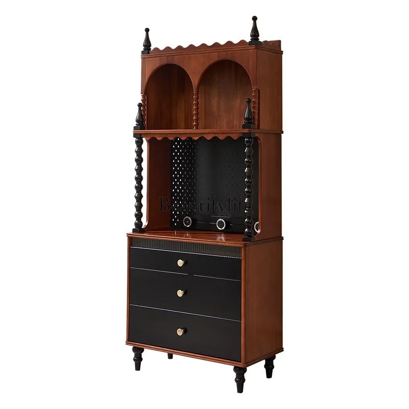 French integrated solid wood dining side cabinet antique living room home retro storage
French integrated solid wood dining side cabinet antique living room home retro storage