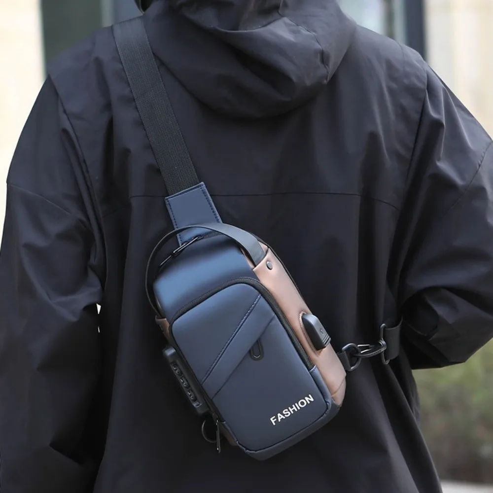 Anti-theft Men's Chest Bag USB Charging Port Large Capacity Password Sling Bag Adjustable Strap Wear resistant
Anti-theft Men's Chest Bag USB Charging Port Large Capacity Password Sling Bag Adjustable Strap Wear resistant