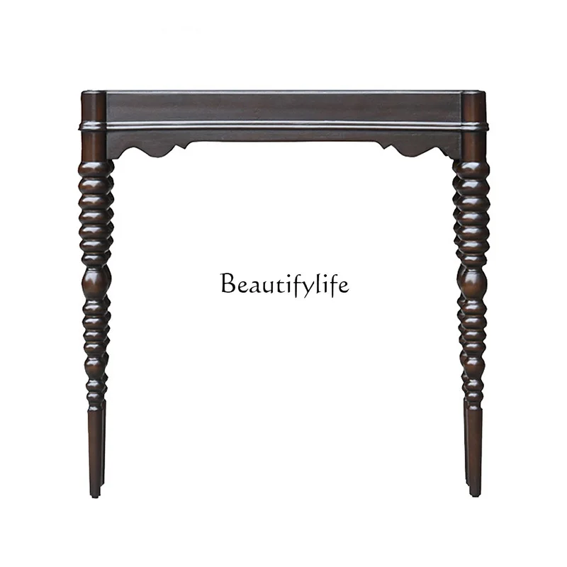 American Carved Solid Wood Console Vintage Distressed Console Tables Simple Shelf Partition
American Carved Solid Wood Console Vintage Distressed Console Tables Simple Shelf Partition