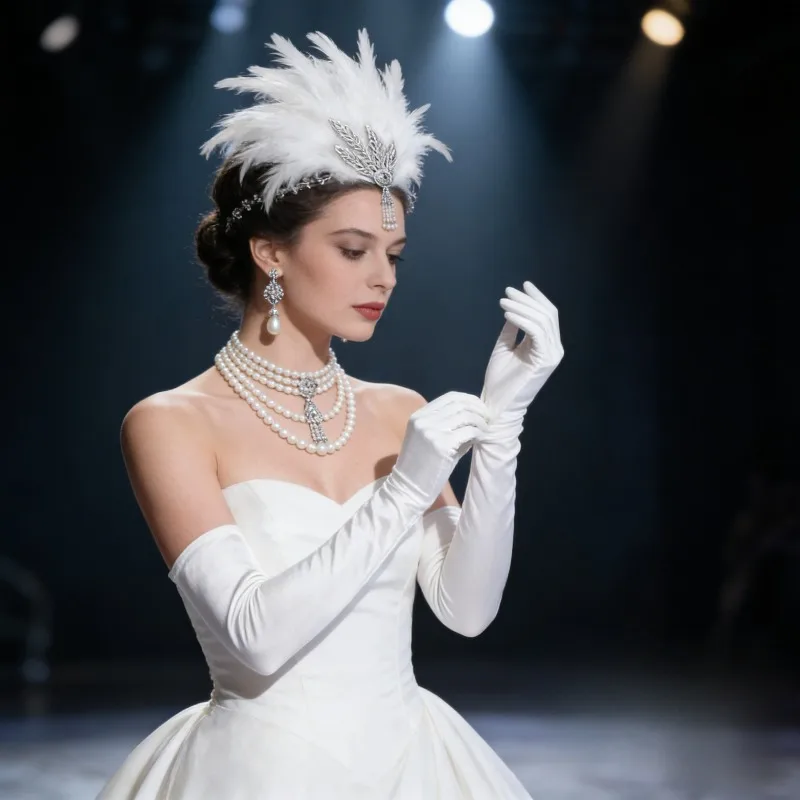 1920s Gatsby Party White Feather Headdress Women's Hairband Accessory Set Influencer Ball Performance Decor Elegant Essential
1920s Gatsby Party White Feather Headdress Women's Hairband Accessory Set Influencer Ball Performance Decor Elegant Essential