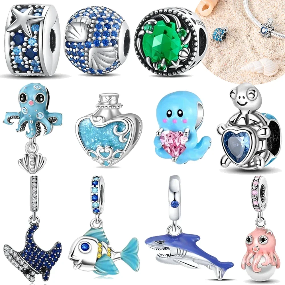 Original Charm 925 Sterling Silver Blue Shell Squid Devilfish Pendant Beads Fit Bracelet Women Jewelry Making Diy Accessory Gift
Original Charm 925 Sterling Silver Blue Shell Squid Devilfish Pendant Beads Fit Bracelet Women Jewelry Making Diy Accessory Gift