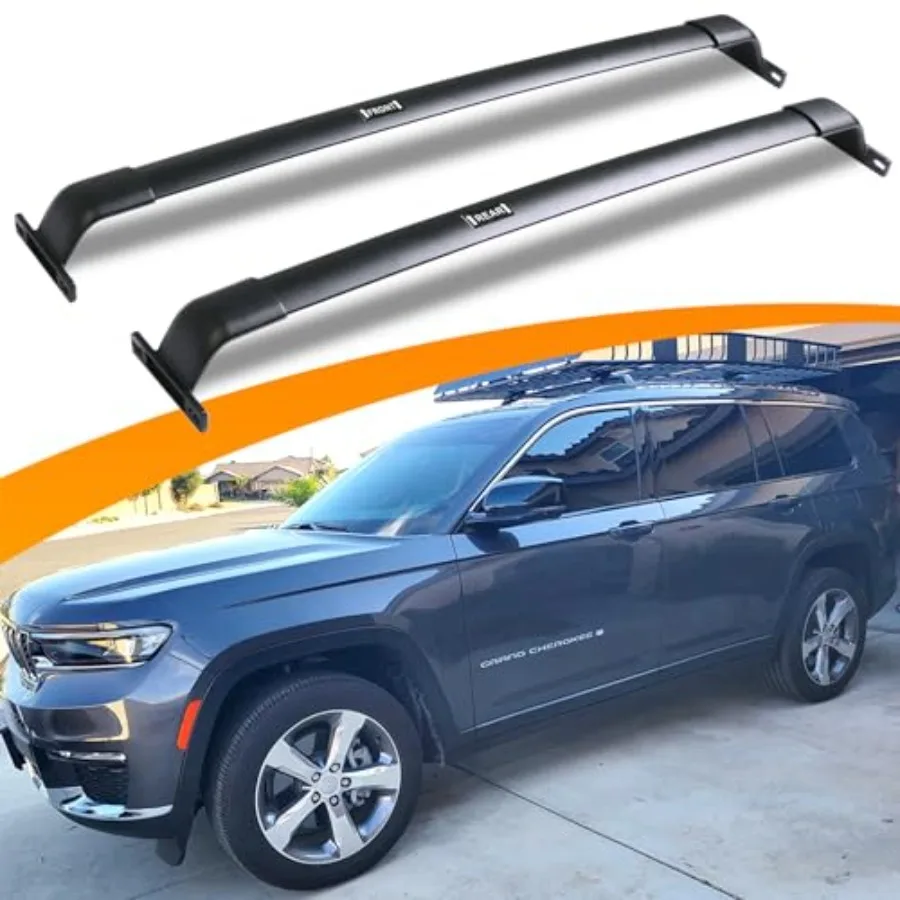 300lb Roof Rack Cross Bars for 2021-2026 Jeep Grand Cherokee L 3-Row and 2022-2026 Jeep Grand Cherokee 2-Row Black Aluminum Cro
300lb Roof Rack Cross Bars for 2021-2026 Jeep Grand Cherokee L 3-Row and 2022-2026 Jeep Grand Cherokee 2-Row Black Aluminum Cro