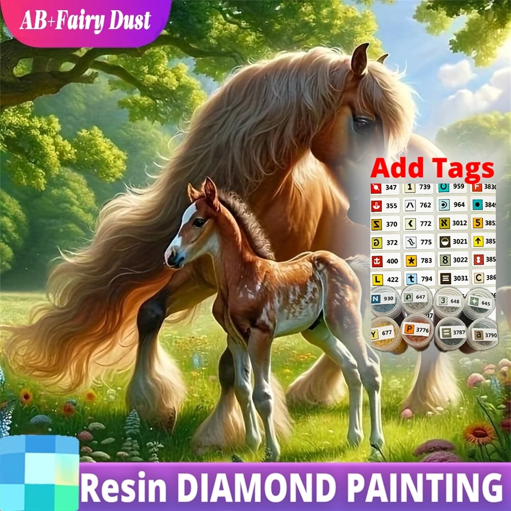 Resin AB Fairy Dust Diamond Embroidery Horse Animal New Arrival Painting Picture Rhinestones Diamond Mosaic Cross Stitch Handicr
Resin AB Fairy Dust Diamond Embroidery Horse Animal New Arrival Painting Picture Rhinestones Diamond Mosaic Cross Stitch Handicr