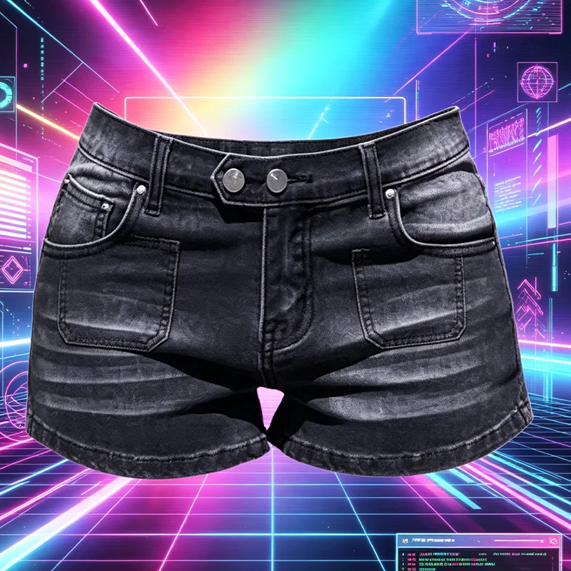 Women's Oversize Black Gothic Pocket Denim Shorts Y2K American 90S Harajuku High Street 2000S Retro Casual Jeans Shorts Clothing
Women's Oversize Black Gothic Pocket Denim Shorts Y2K American 90S Harajuku High Street 2000S Retro Casual Jeans Shorts Clothing