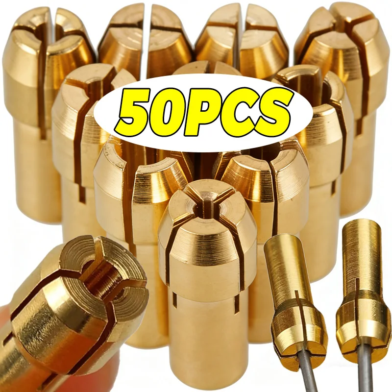 10/50pcs Electric Grinder Chuck Drill Chucks Collet Mini Grinder Copper Chuck Accessory Set for DIY Power Rotary Tool 0.5-3.2mm
10/50pcs Electric Grinder Chuck Drill Chucks Collet Mini Grinder Copper Chuck Accessory Set for DIY Power Rotary Tool 0.5-3.2mm