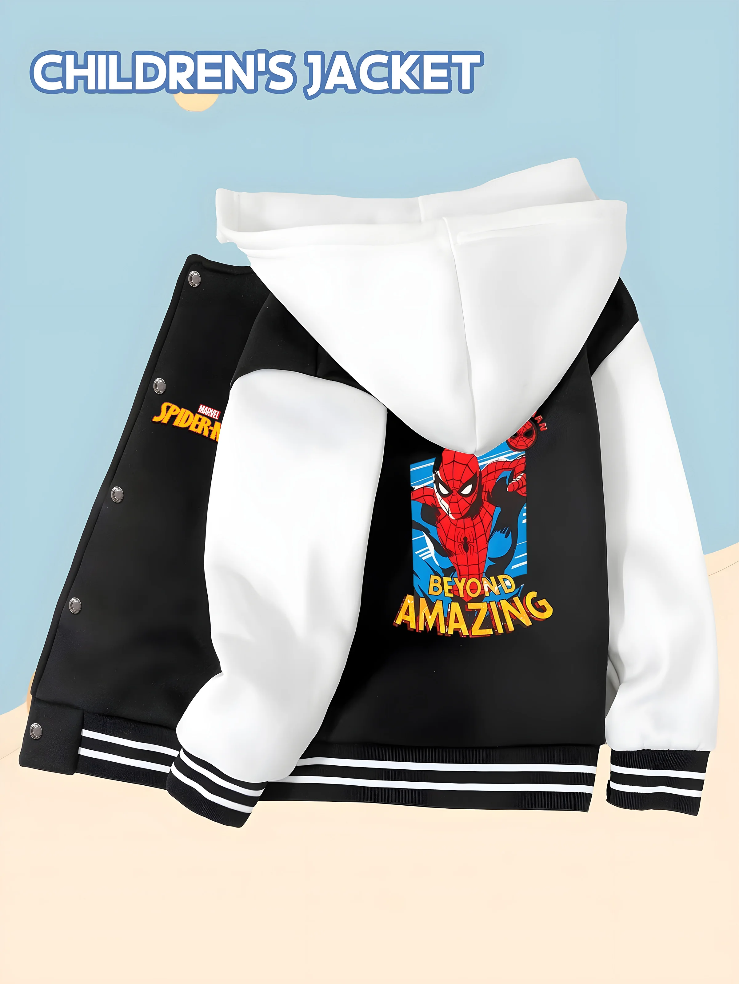 MINISO Marvel Boys Baseball Jacket - Wolverine, classic black and white, soft fabric, warm and comfortable, skin-friendly, fashi
MINISO Marvel Boys Baseball Jacket - Wolverine, classic black and white, soft fabric, warm and comfortable, skin-friendly, fashi