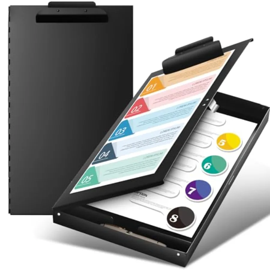 Pcs x 7 Inch Aluminum Clipboard with Storage Metal Clipboard High Capacity Clip for Student Teacher Nurse Black
Pcs x 7 Inch Aluminum Clipboard with Storage Metal Clipboard High Capacity Clip for Student Teacher Nurse Black