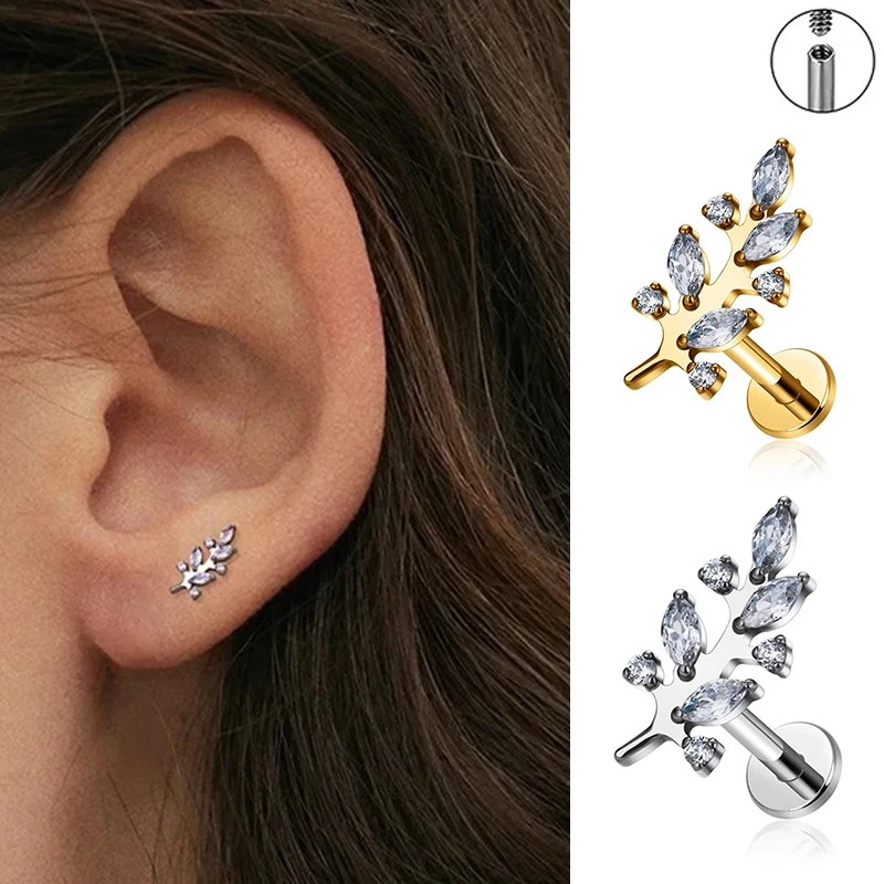 G23 Titanium 16G Piercing Tragus Helix Daith Cartilage Earrings Internal Thread Zircon Labret Lip Studs for Women Body Jewelry 
G23 Titanium 16G Piercing Tragus Helix Daith Cartilage Earrings Internal Thread Zircon Labret Lip Studs for Women Body Jewelry