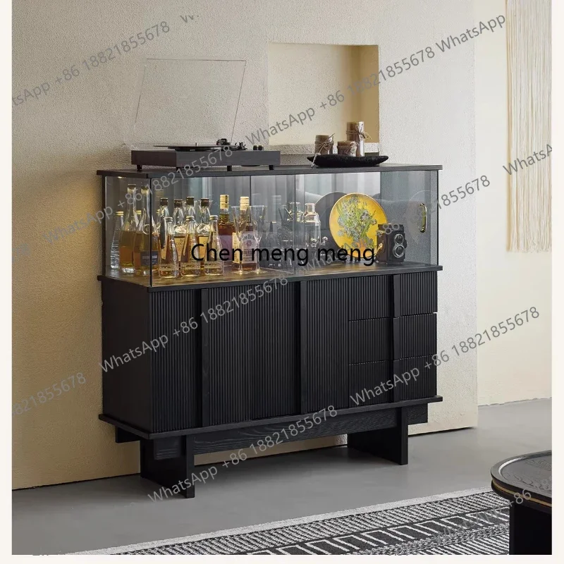 E136Solid wood glass wine cabinet living room against the wall black storage retro display storage side cabinet
E136Solid wood glass wine cabinet living room against the wall black storage retro display storage side cabinet