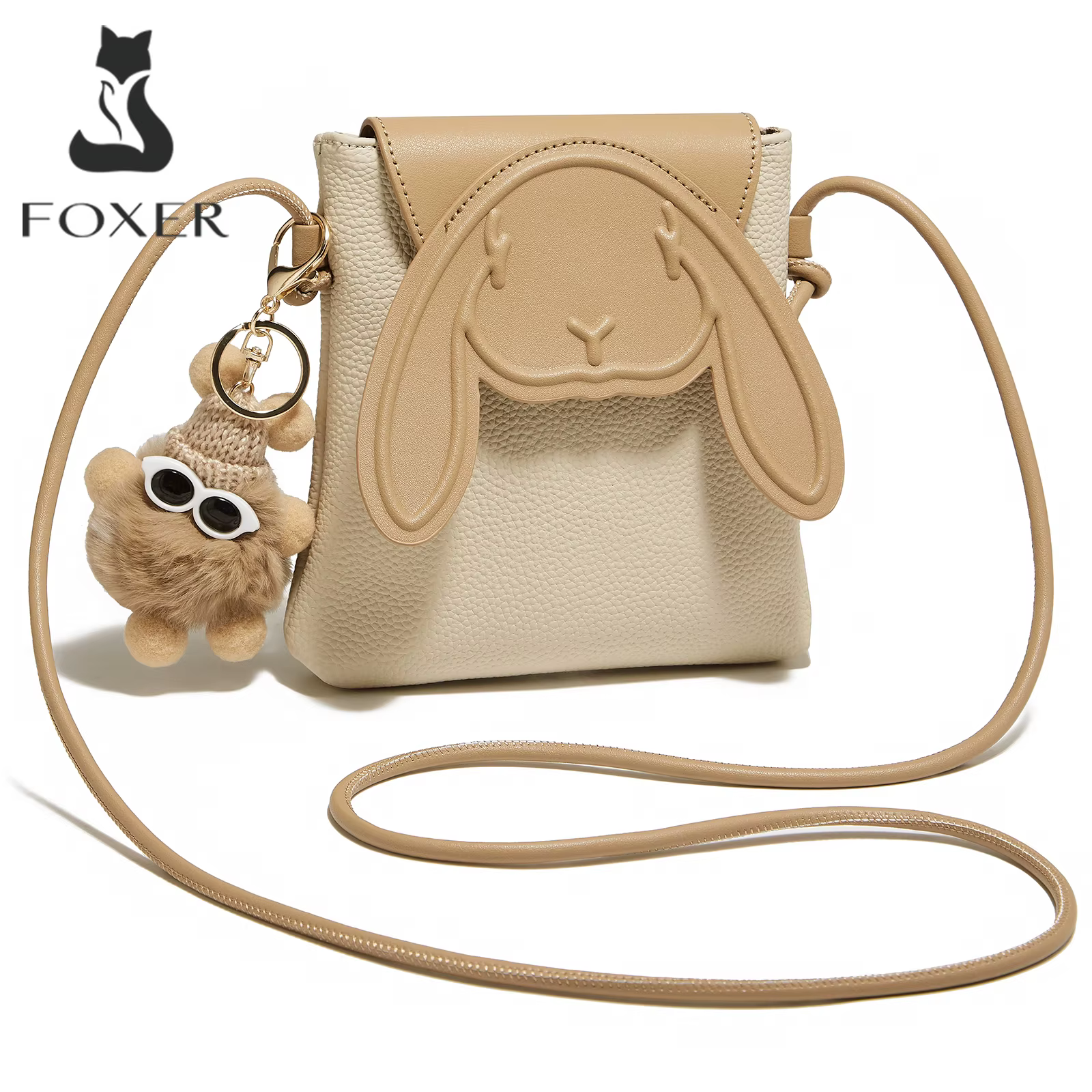 FOXER Brand Genuine Leather Chic Women's Cellphone Bag 2026 Fashion Crossbody Purse Cute Rabbit Girl's Travel Small Bag
FOXER Brand Genuine Leather Chic Women's Cellphone Bag 2026 Fashion Crossbody Purse Cute Rabbit Girl's Travel Small Bag