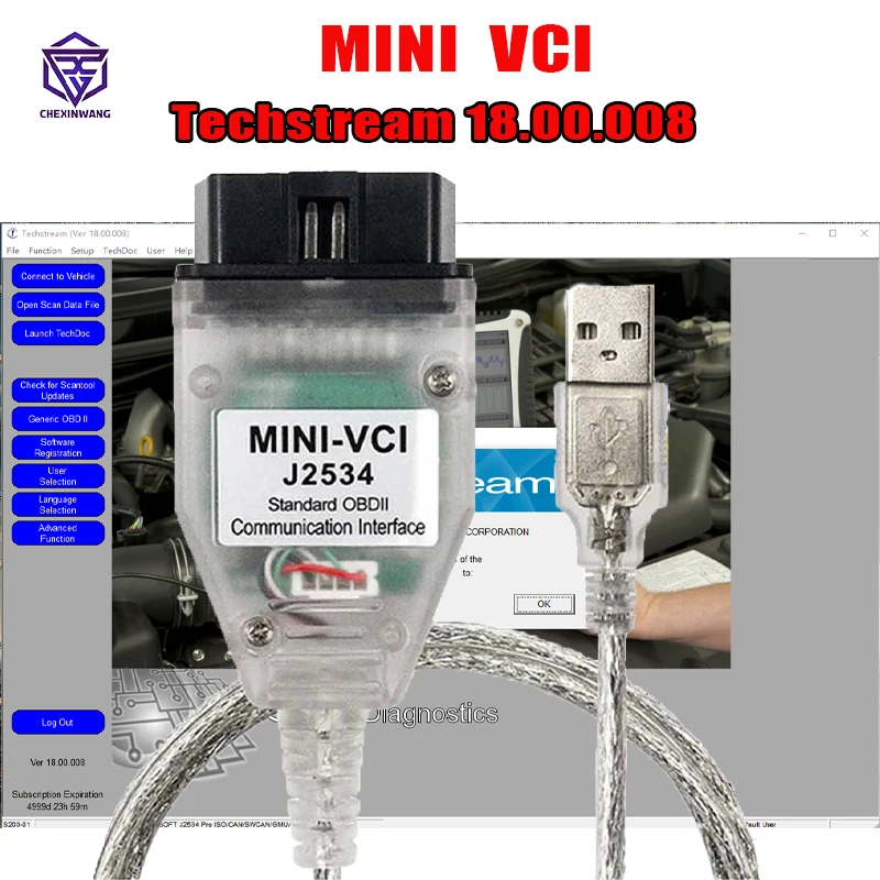MINI VCI MINIVCI J2534 Tis Techstream программное обеспечение V18.00.008 для Toyota OBD2 Диагностический кабель со ссылкой на программное обеспечение до 2023 года
MINI VCI MINIVCI J2534 Tis Techstream программное обеспечение V18.00.008 для Toyota OBD2 Диагностический кабель со ссылкой на программное обеспечение до 2023 года