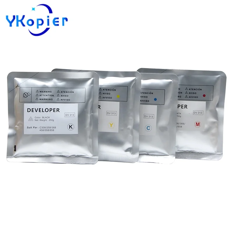 DV313 CMYK 250G Developer Powder For Konica Minolta Bizhub BH C258 C308 C368 C458 C558 C658 Developer
DV313 CMYK 250G Developer Powder For Konica Minolta Bizhub BH C258 C308 C368 C458 C558 C658 Developer